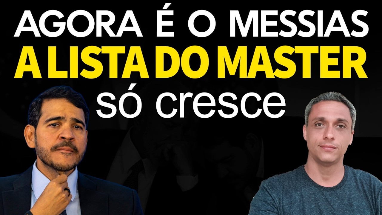 SÓ PIORA - Agora até o AGU Messias entrou no ESCÂNDALO do Master e Líder do LULA