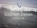 Surfing at Saunton Devon