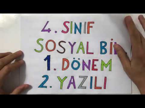 4 Sosyal Bilgiler/ 1.Dönem 2. Yazılı