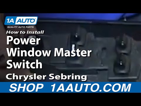 How To Install Replace Fix Power Window Master Switch 2001-04 Chrysler Sebring