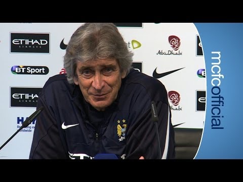 I TRY TO BE CALM City v Aston Villa Manuel Pellegrini press conference part two