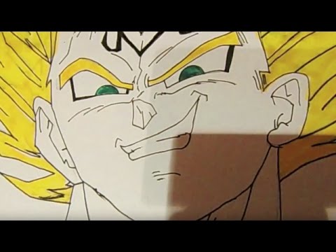 how to draw dragon ball z majin vegeta