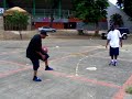 Streetball SBA outside basketball stadium in Santiago, DR