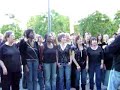 Voicelab singing at the closing of the Meltdown festival on June 24