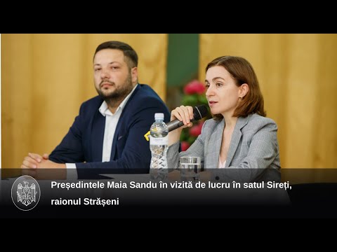 Președinta Maia Sandu s-a întâlnit cu locuitorii satului Sireți din raionul Strășeni