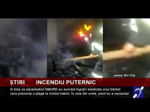 Incendiu puternic la un depozit de materiale de construcții