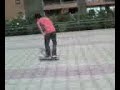 Patinando en el condominio, ollie de 2 tablas!!