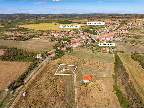 Video Prodej stavebního pozemku 919 m2, obec Havraníky u Znojma