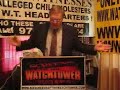 Rick Fearon is at it again... Rick calls the Watchtower and asks them if there is truth to the recent news reports regarding the Watchtower Society paying off child sex abuse victims to keep their mouths shut. To see this video in its entirety visit....http://sixscreensofthewatchtower.com/2pedophileparadise.html