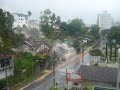 Enchente em Blumenau - 2008 - queda de casa no meio da rua Hermann Huscher