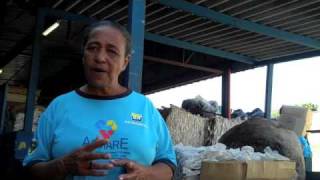 Dona Geralda, presidente da Asmare, fala sobre a importância da reciclagem de lixo