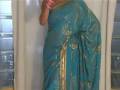 videos de Aqua Blue Pure Georgette Saree with Blouse