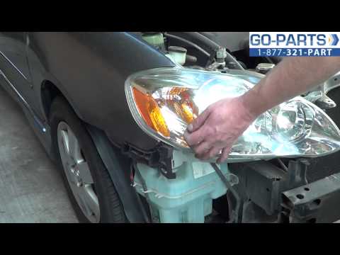 Replace 2003-2008 Toyota Corolla Headlight / Bulb, How to Change Install 2004 2005 2006 2007