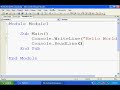 Introduction to Console Applications using Visual Basic