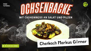 Geschmorte Ochsenbacke an Salat mit Pilzen | zart, aromatisch und voller Geschmack - Markus Görner Geschmorte Ochsenbacke an Salat mit Pilzen | zart, aromatisch und voller Geschmack - Markus Görner