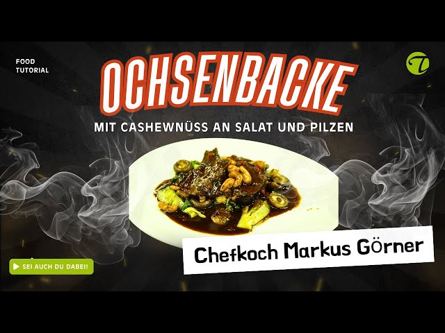 Geschmorte Ochsenbacke an Salat mit Pilzen | zart, aromatisch und voller Geschmack - Markus G&ouml;rner 