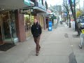 Walking on Robson from Bute St in Vancouver, BC