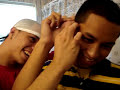 piercing ears with sewing needle D=
