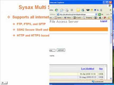 how to provide a web interface to sftp server