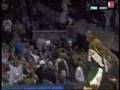 Rookie Kevin Durant hits a crazy three pointer to win a game