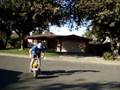 Riding the recently restored 1975 Yamaha Chappy