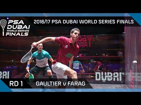 Squash: Gaultier v Farag - Rd 1 - PSA Dubai World Series Finals 2016/17