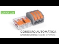 CONECTORES DE EMENDA PARA FIOS WAGO INLINE COM ALAVANCA Ref: 221-413