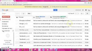 vídeo de como con figurar el correo electrónico