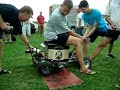 Alex burning his beer box