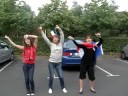 il fallait bien une petite danse pour supporter les fran�ais lors du mondial 2008 de twirling b�ton