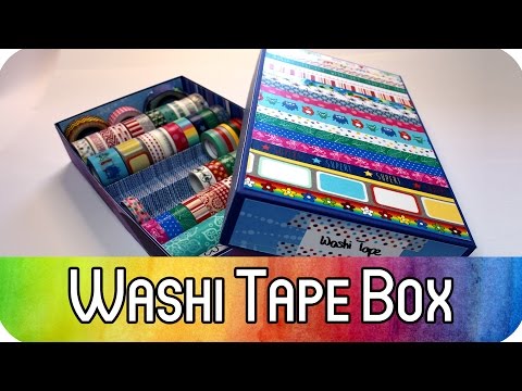DIY Aufbewahrung für Washi Tape: Aufbewahrungsbox mit Deckel - Ordnung im Bastelzimmer | kreativBUNT