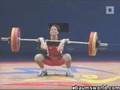 Woman Urinates while Lifting weights at Olympics