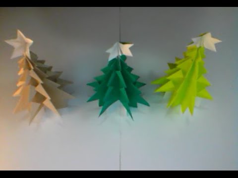 how to origami christmas tree