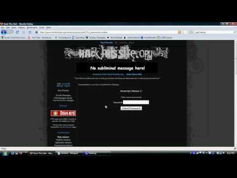 Hackthissite Javascript 1 Tutorial!
