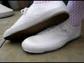 white plimsolls and white socks.http://www.flickr.com/photos/10651509@N08/