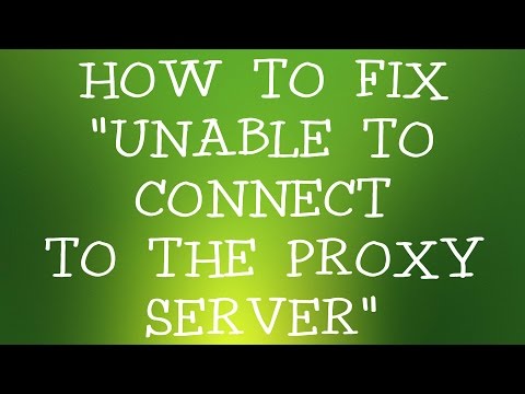 how to fix the proxy server