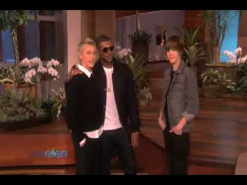 justin bieber dancing on ellen. Justin Bieber amp; Usher Dancing @ The Ellen Show 11/17/2009usher dancing