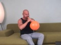 Orange Airship Balloon Blow 2 Burst