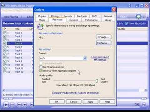 how to rip cd to mp3 windows media player