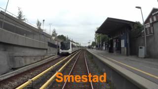 Oslo Video kart Cabview Oslo metro Line 2 west-east full