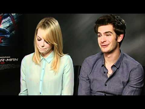 emma stone - Spider-Man's Andrew Garfield and Emma Stone talk about their impending super-fame, with Emma making jokey jibes at her co-star and boyfriend. Report by Sophi...