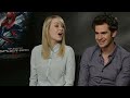 spider-man's andrew garfield and emma stone talk about their impending super-fame, with emma making jokey jibes at her co-star and boyfriend. report by sophi...