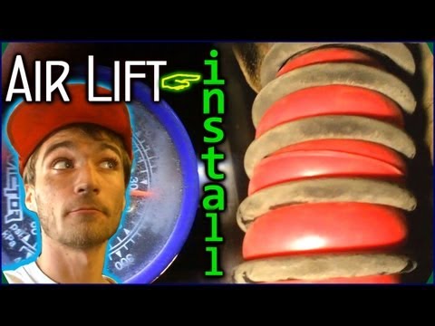 How To Install Air Lift 1000 Helper Springs | Installing Bags To Stock Suspension For The Big Build