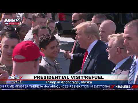PRESIDENTIAL VISIT: Trump stops in Anchorage, Alaska to visit troops and refuel