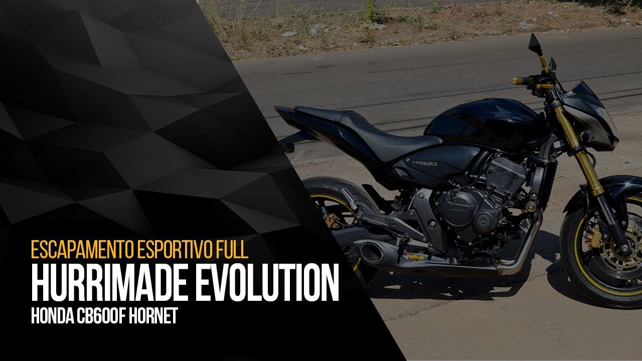 Capa do vídeo  Escapamento Hurrimade Evolution Full Honda CB 600F Hornet 2008 a 2016