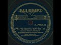rca master 023486, rec. new york, 10 june 1938.
male quartet, details unknown.
this is the original version of the song, with rudy vall�es connecticut yankees. these gentleman sound quite authentic to my teutonic ears - unlike some of the cover versions of the song. maybe there is a hawaiian listener who can tell us if this is the real mccoy?
the group appeared on some of vall�es radio shows, but i think this is their sole commercial recording. i don't think there is any connection between this group and the several 