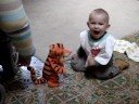 Ben laughs at Tigger