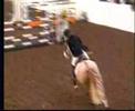 danielle smith competing on pinky,to jump double clear in the winter a&b