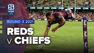 Reds v Chiefs Rd.3 2021 Super rugby Trans Tasman video highlights