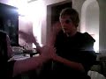 Joey Braham & Hollie Braham doing a hand sequence